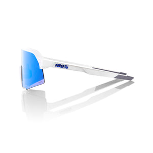 100% S3 - Matte White - HiPER Blue Mirror