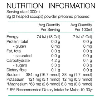 PURE Electrolyte Hydration Low Carb Lemon 160g