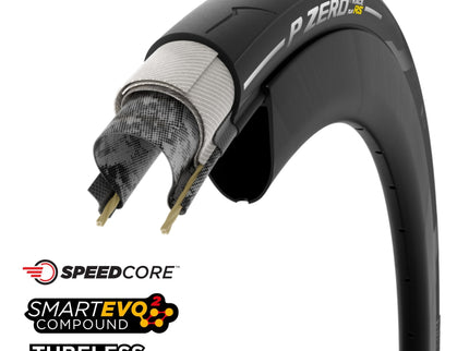 PIRELLI PZERO RACE TLR RS 700 X 28C BLACK TYRE FOLDING