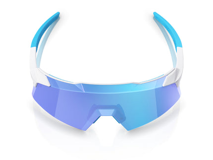 100% AEROCRAFT - Matte White - HiPER Blue Mirror