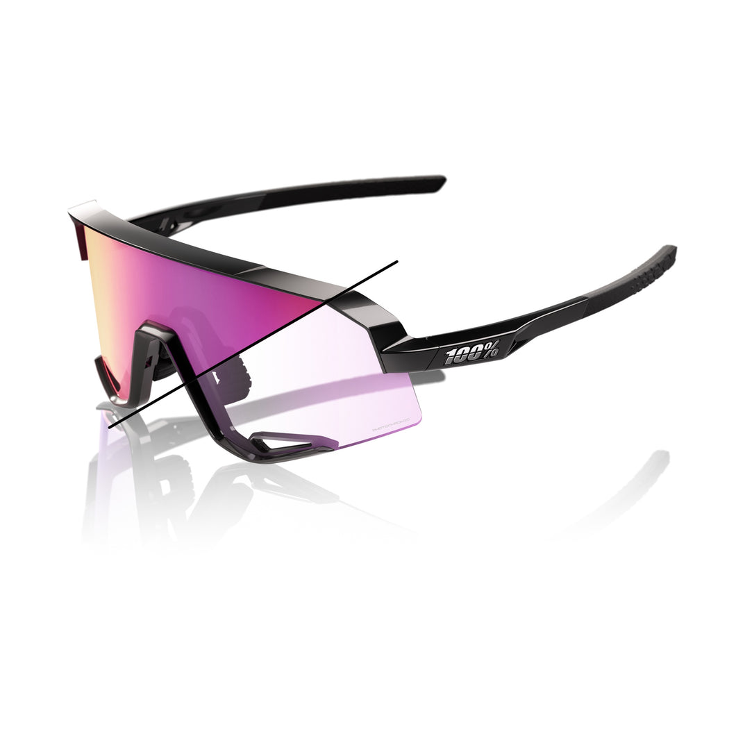 100% SLENDALE - Gloss Black - Purple Mirror Photochromic