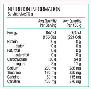 PURE Performance + Race Energy Gel 70g - Lemon + Caffeine