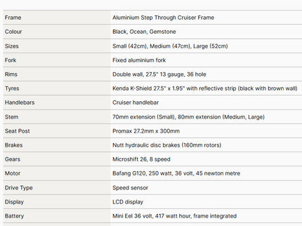 VELECTRIX Cruiser Step Through Electric Bike