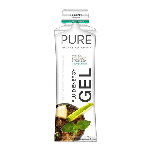 PURE Fluid Energy Gel 50g Kola Nut & Lemon Juice 30mg Caffeine