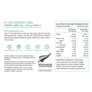 PURE Energy Gel 50g Lemon Lime Caffeine