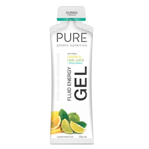 PURE Energy Gel 50g Lemon Lime Caffeine