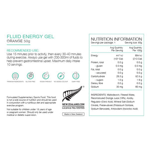 PURE Fluid Energy Gel 50g Orange