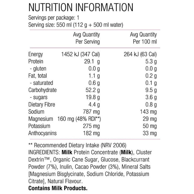 PURE Performance + Race Recovery Sachets Choc Berry 112g