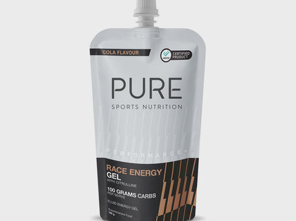 PURE Performance + Race Energy Gel 100 g Carb Pouch 185g - Cola