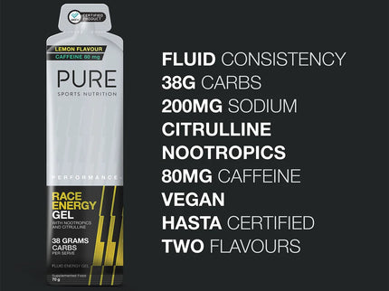 PURE Performance + Race Energy Gel 70g - Cola + Caffeine