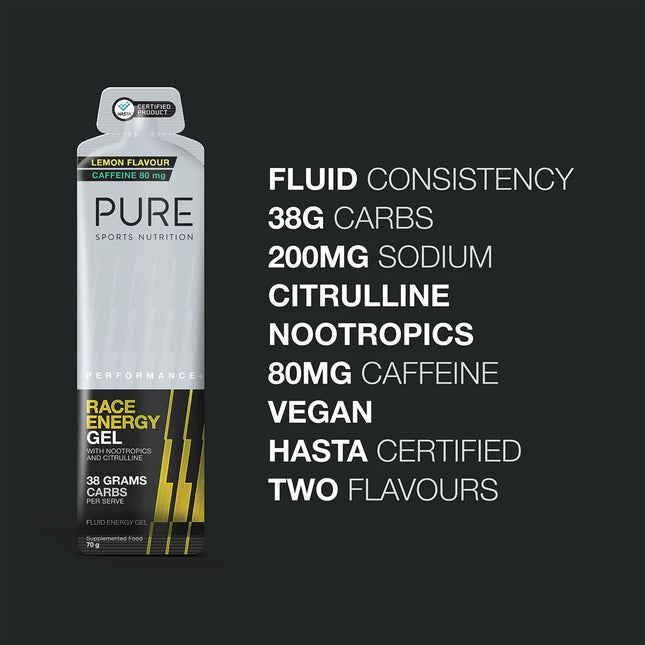 PURE Performance + Race Energy Gel 70g - Cola + Caffeine