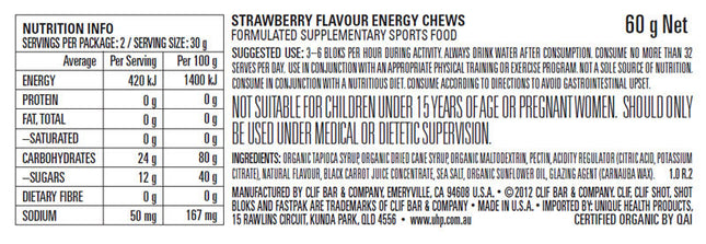 CLIF Bloks Energy Chews Strawberry