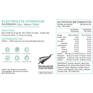PURE ELECTROLYTE HYDRATION 42G RASPBERRY