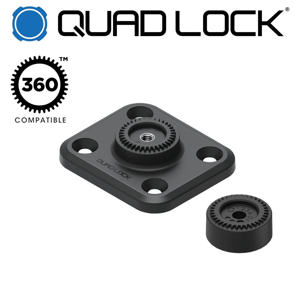 QUADLOCK 360 BASE-FLAT RECTANGLE 4 HOLE