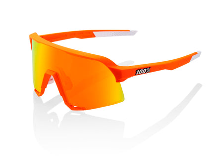 100% S3 - NEON ORANGE - HIPER RED MULTILAYER MIRROR LENS